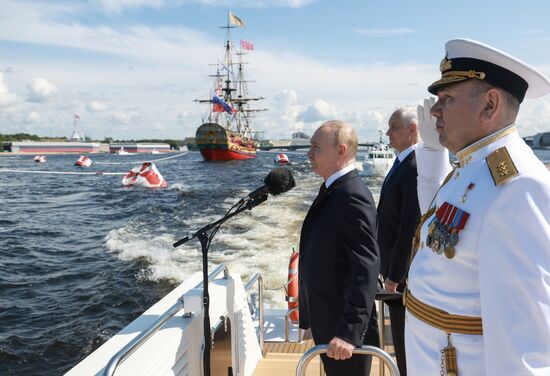 Russia Putin Navy Day Parade