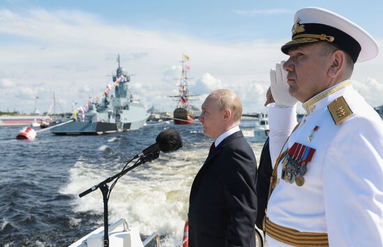 Russia Putin Navy Day Parade