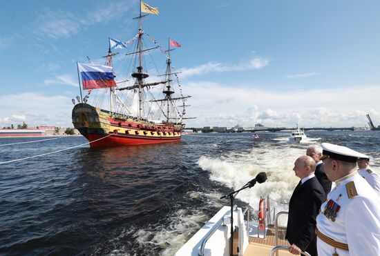 Russia Putin Navy Day Parade