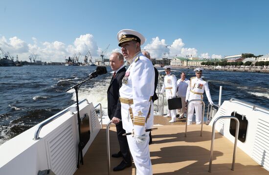 Russia Putin Navy Day Parade