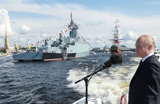 Russia Putin Navy Day Parade