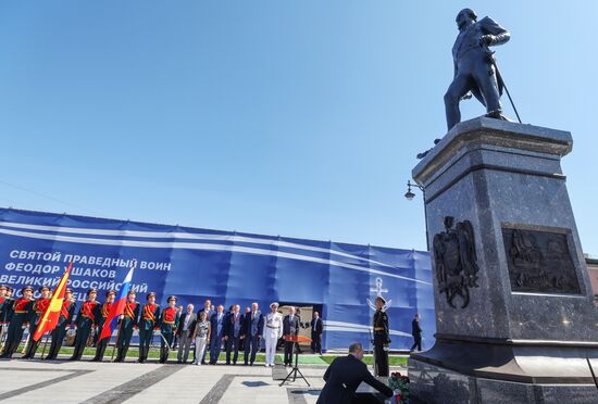 Russia Putin Navy Day Ushakov Monument