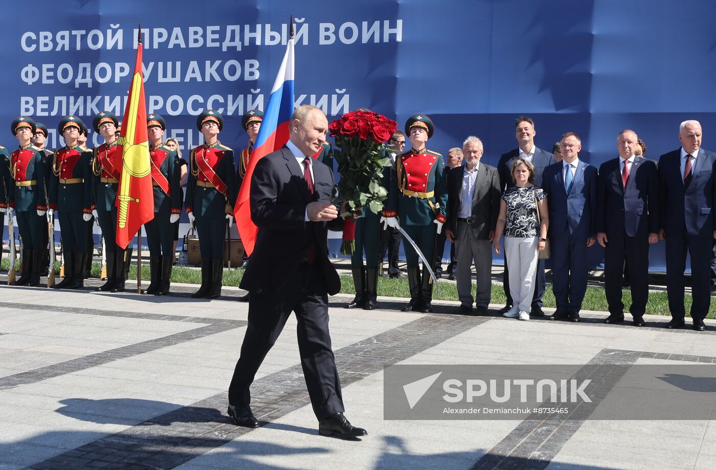 Russia Putin Navy Day Ushakov Monument