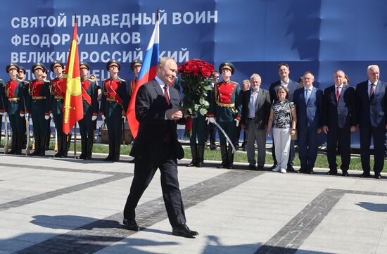 Russia Putin Navy Day Ushakov Monument