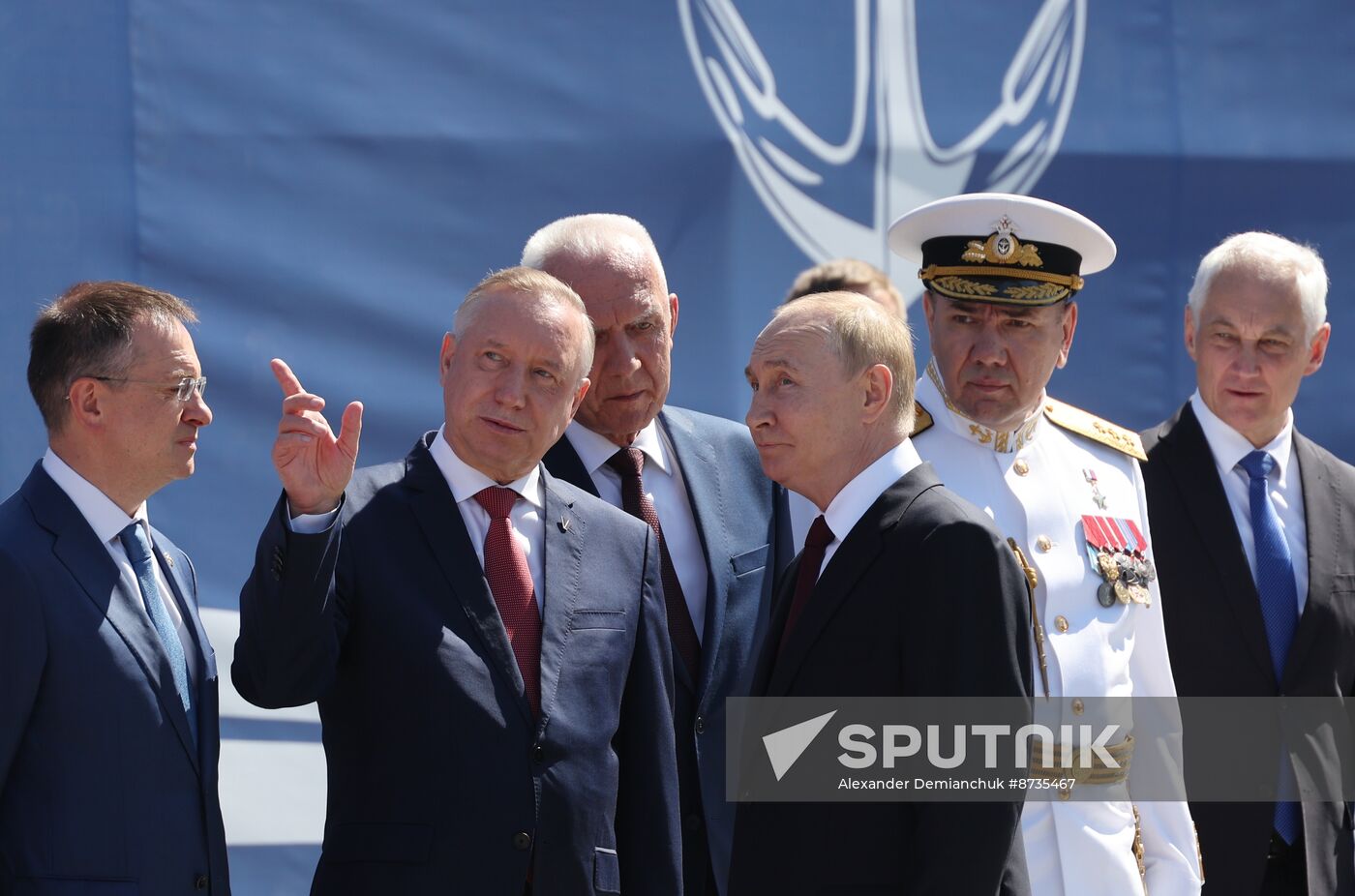 Russia Putin Navy Day Ushakov Monument