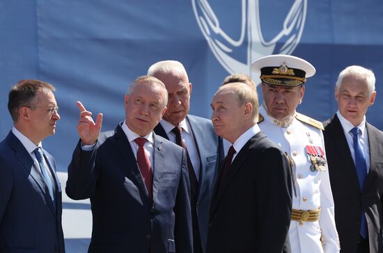 Russia Putin Navy Day Ushakov Monument