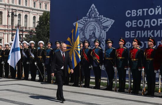 Russia Putin Navy Day Ushakov Monument