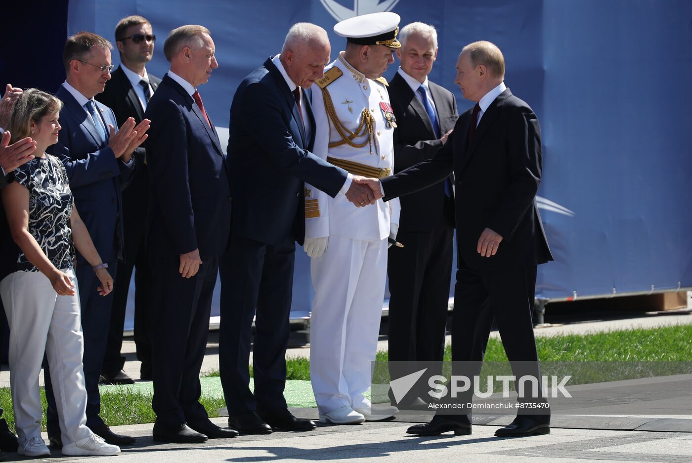 Russia Putin Navy Day Ushakov Monument