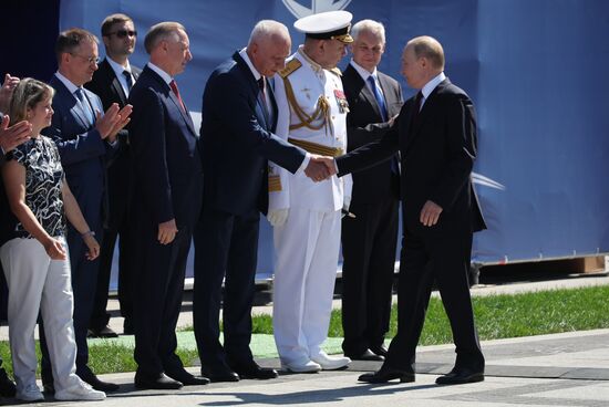 Russia Putin Navy Day Ushakov Monument