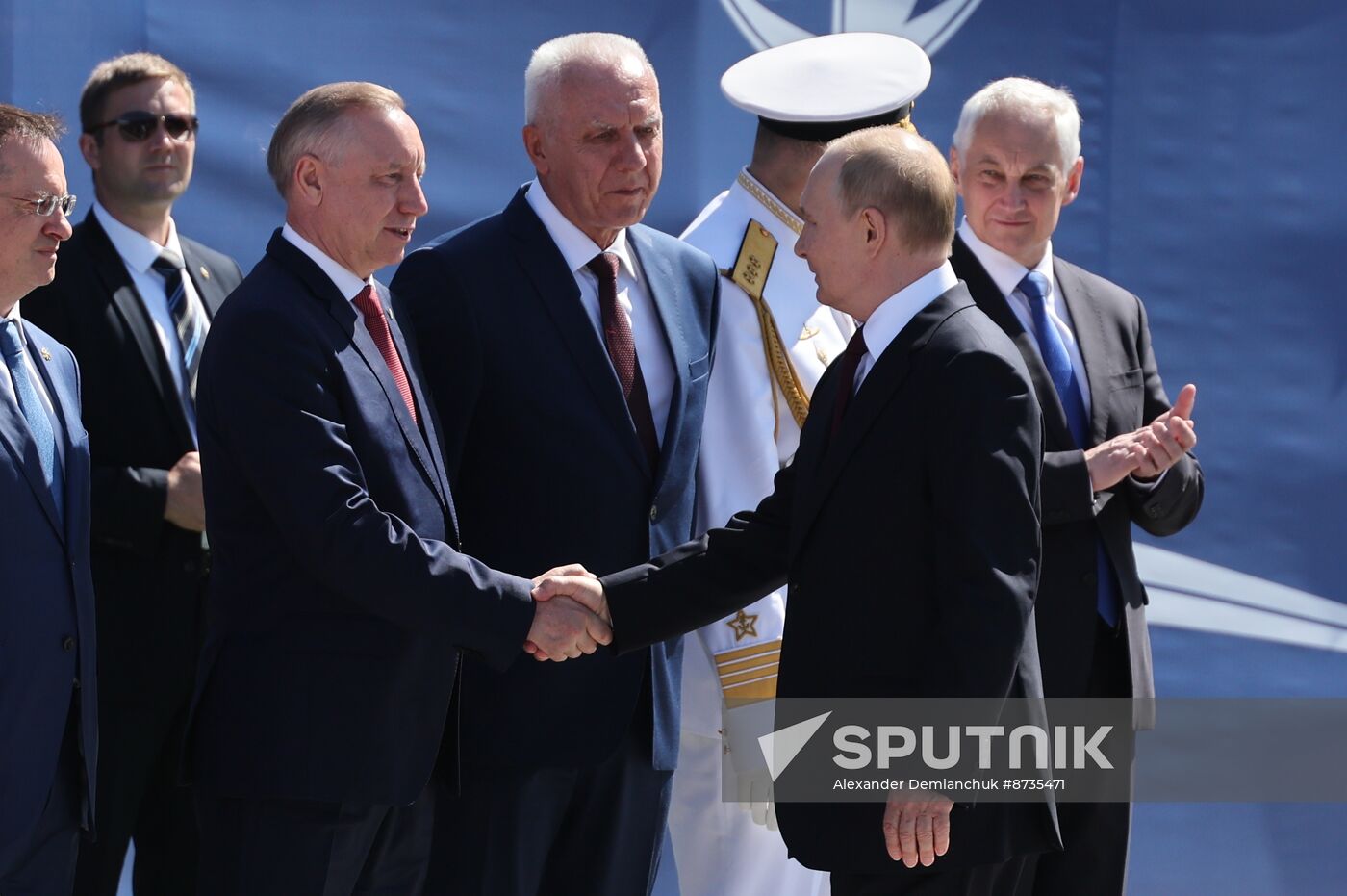 Russia Putin Navy Day Ushakov Monument