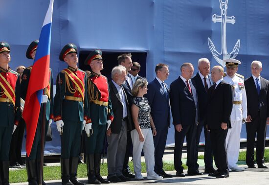 Russia Putin Navy Day Ushakov Monument