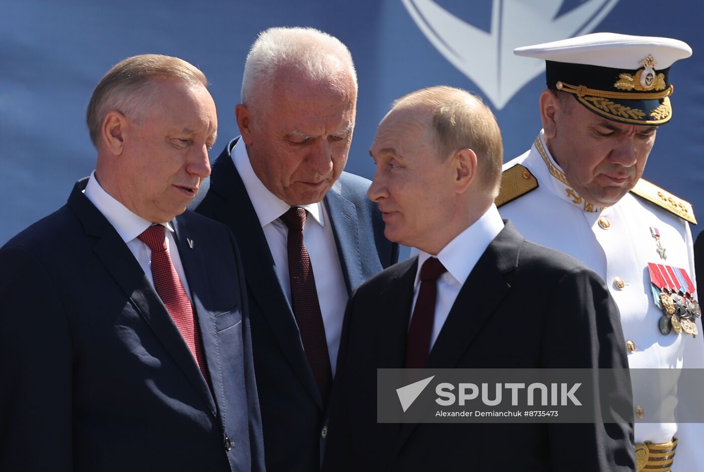 Russia Putin Navy Day Ushakov Monument