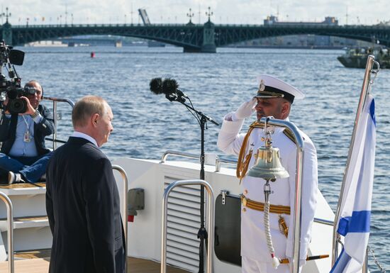 Russia Putin Navy Day Parade