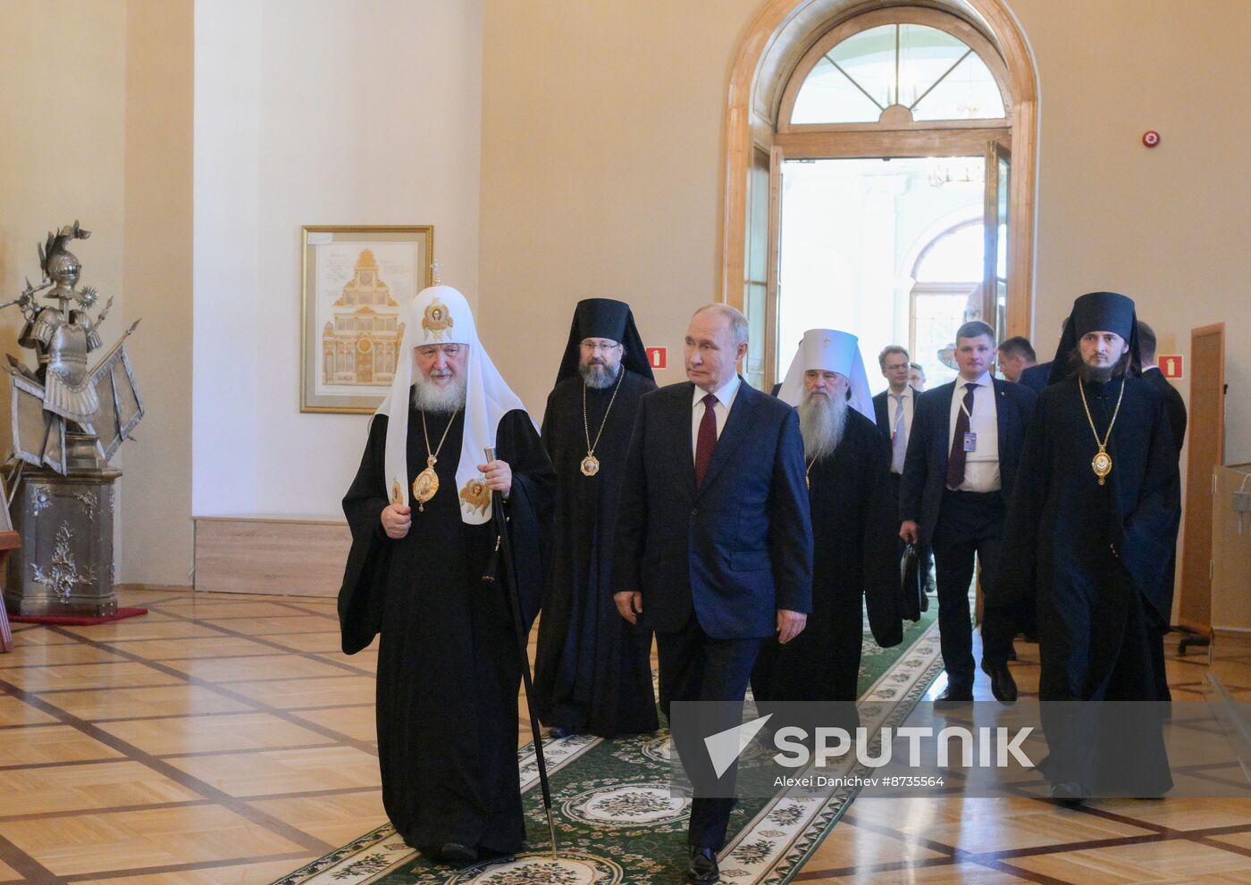 Pussia Putin St Alexander Nevsky Lavra