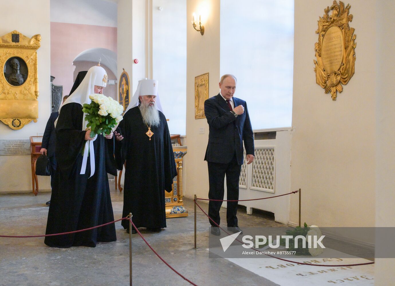 Pussia Putin St Alexander Nevsky Lavra