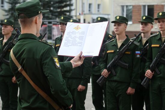 Russia Defence Oath Taking