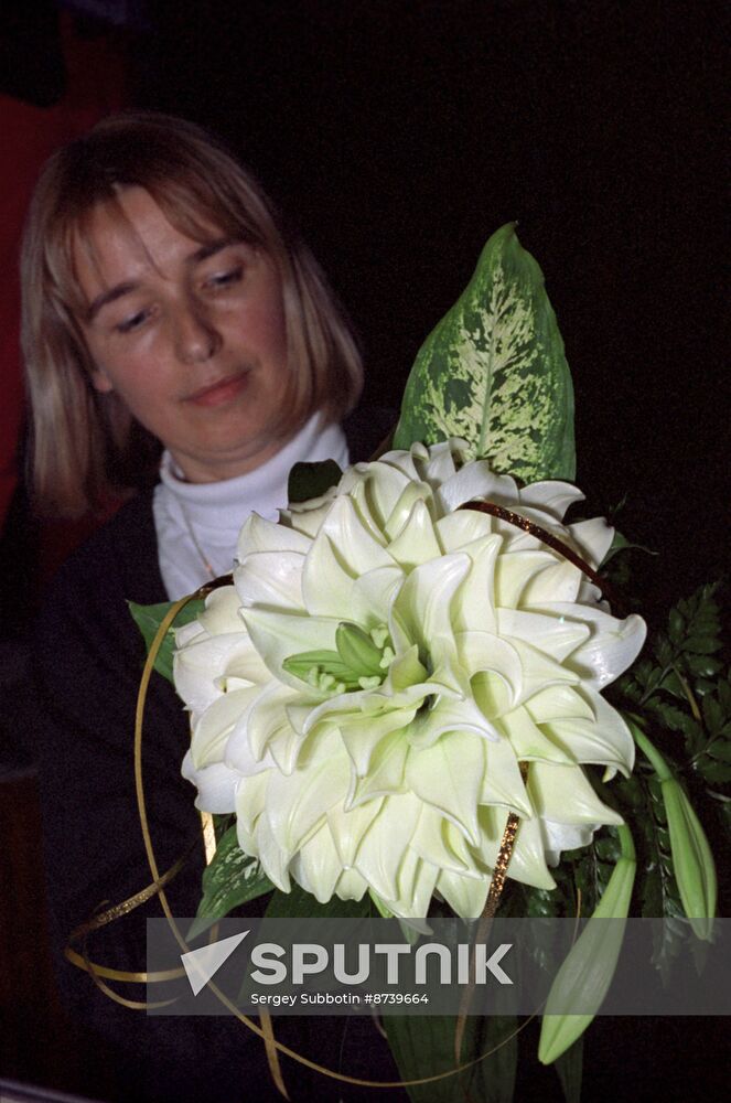 Flowers in Kremlin international festival in Moscow