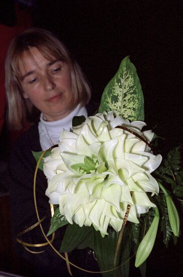 Flowers in Kremlin international festival in Moscow