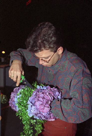 Flowers in Kremlin international festival in Moscow
