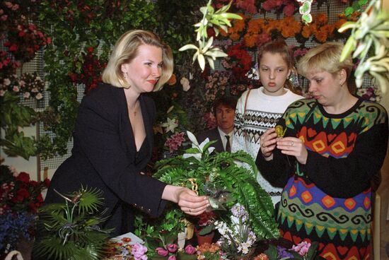Flowers in Kremlin international festival in Moscow