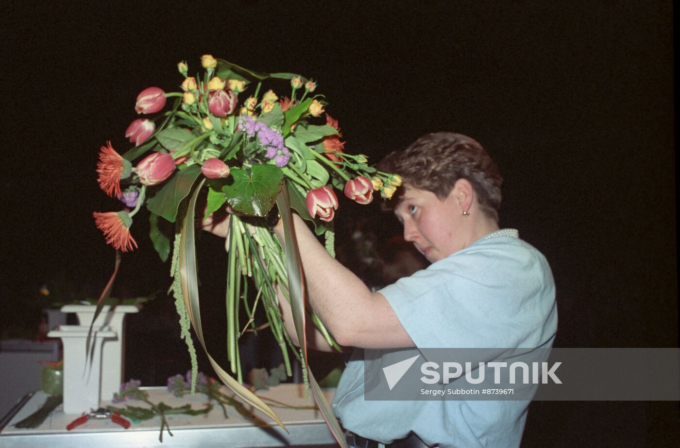 Flowers in Kremlin international festival in Moscow