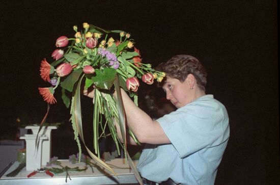 Flowers in Kremlin international festival in Moscow