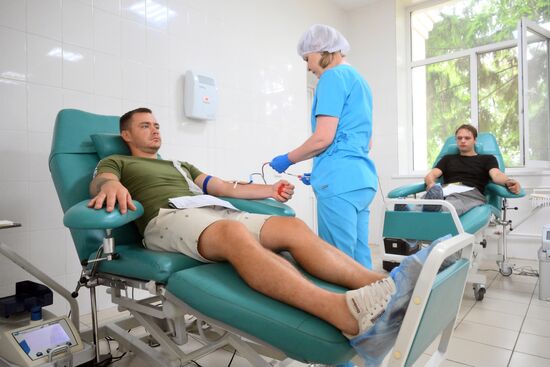Russia Ukraine Kursk Attack Blood Donation