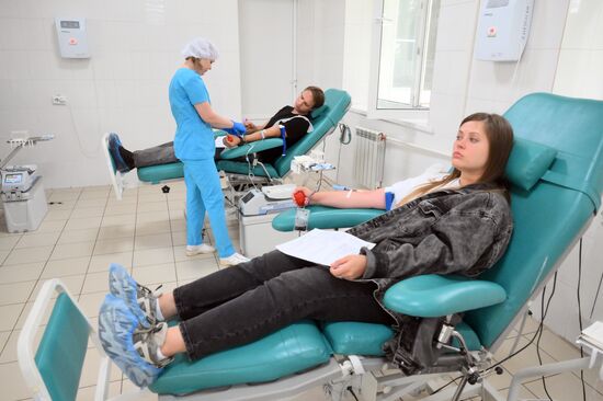 Russia Ukraine Kursk Attack Blood Donation