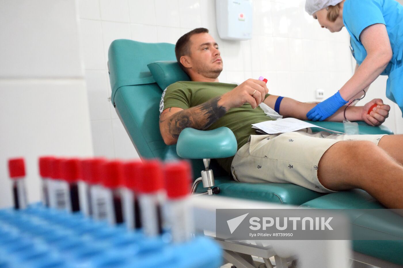 Russia Ukraine Kursk Attack Blood Donation