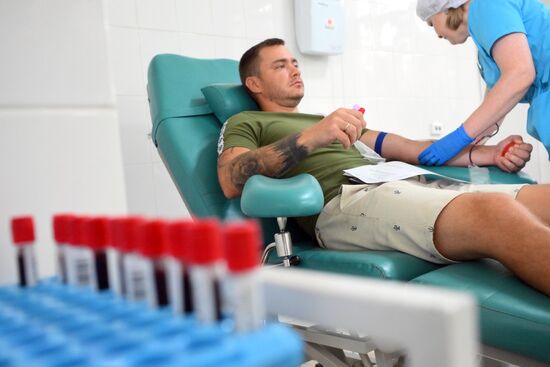 Russia Ukraine Kursk Attack Blood Donation