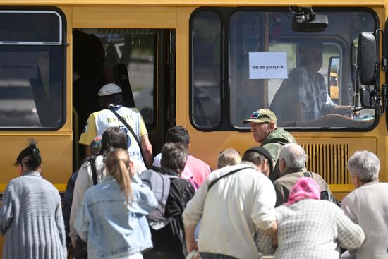 Russia Belgorod Evacuees