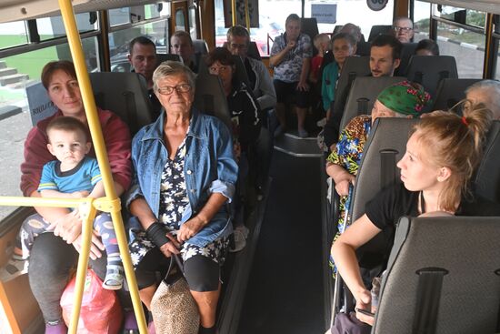 Russia Belgorod Evacuees