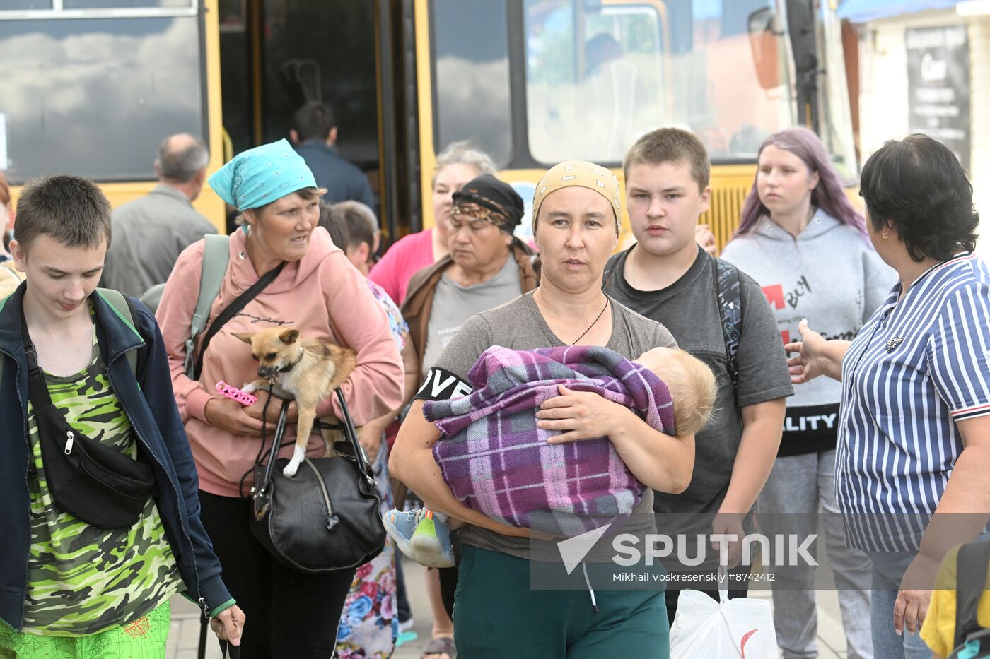 Russia Belgorod Evacuees