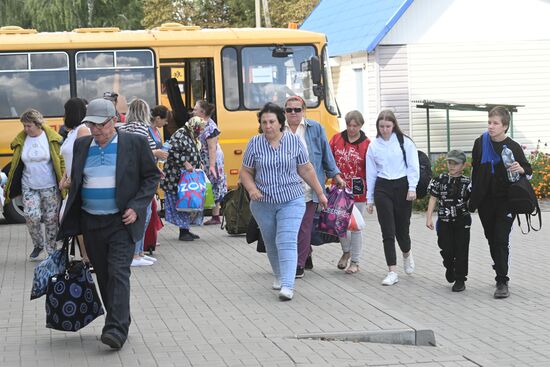 Russia Belgorod Evacuees