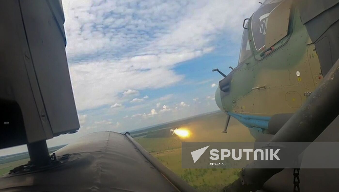 Russia Ukraine Kursk Attack Helicopters