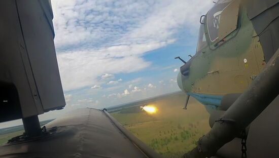 Russia Ukraine Kursk Attack Helicopters