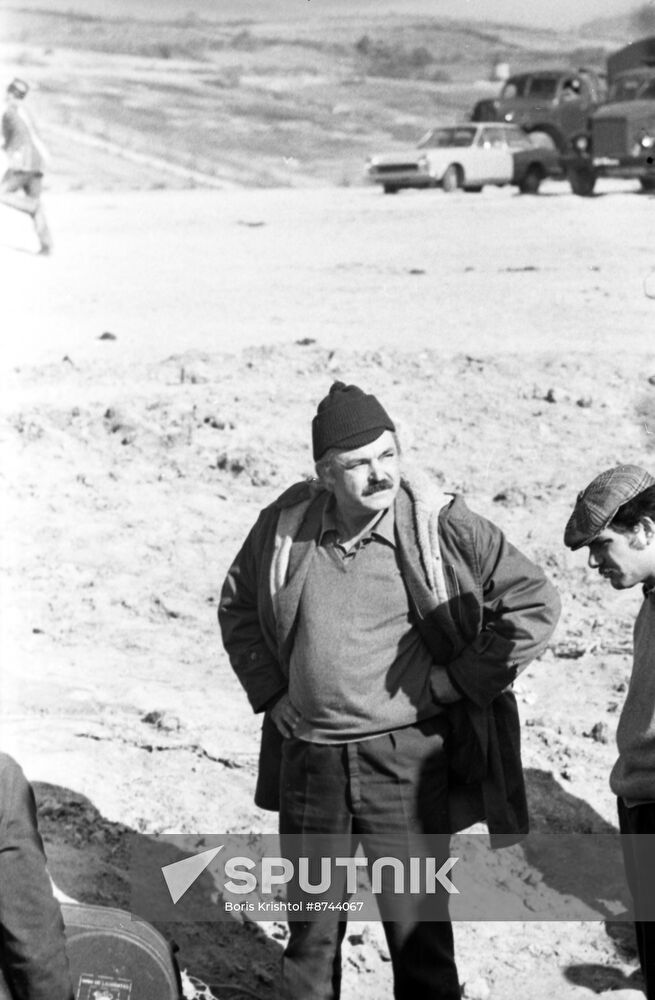 Sergei Bondarchuk shooting Waterloo