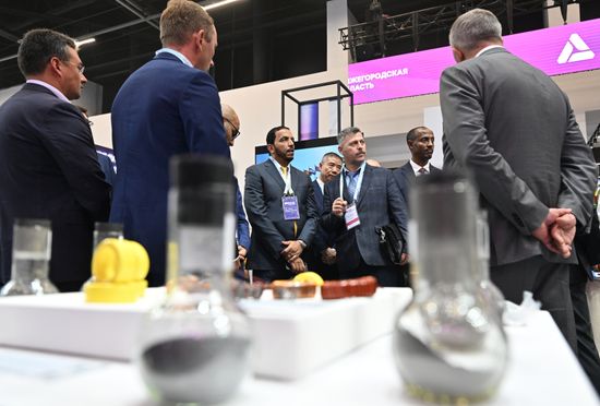A tour of the hi-tech industrial products manufacturers' exhibition. Location: Russia, Nizhny Novgorod. Author: Pelagiya Tikhonova/Sputnik. 8th BRICS Industry Ministers' Meeting