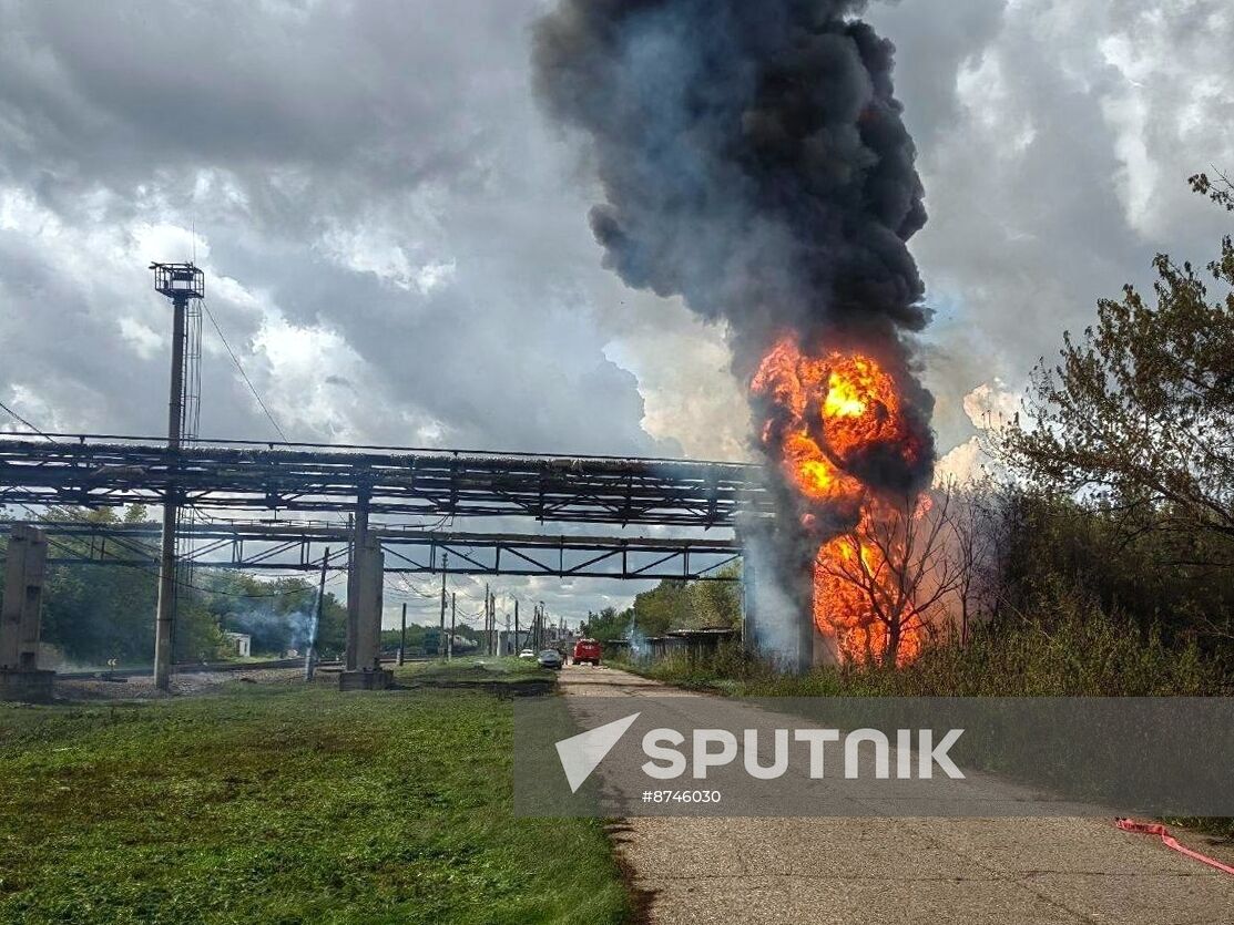 Russia Petrochemical Plant Fire