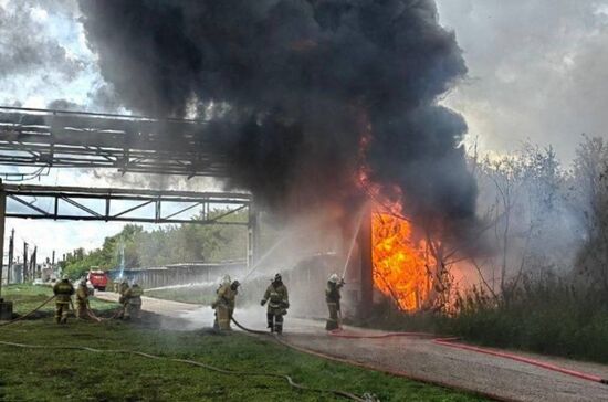 Russia Petrochemical Plant Fire