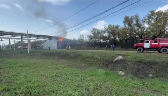 Russia Petrochemical Plant Fire