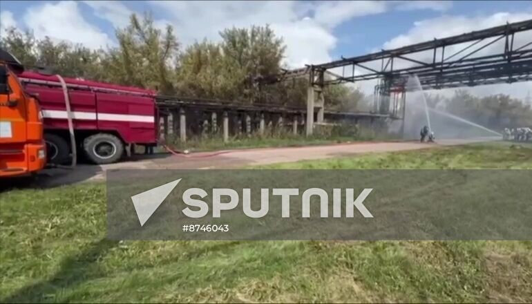 Russia Petrochemical Plant Fire