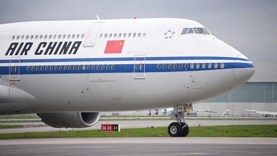 Russia China Premier Arrival