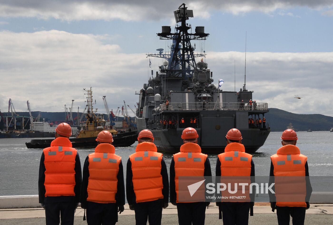 Russia Navy Warships Welcoming