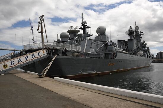 Russia Navy Warships Welcoming