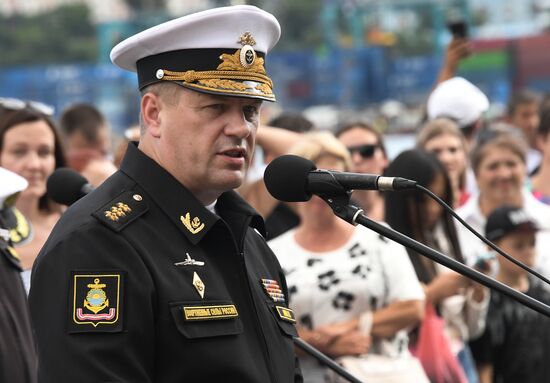 Russia Navy Warships Welcoming
