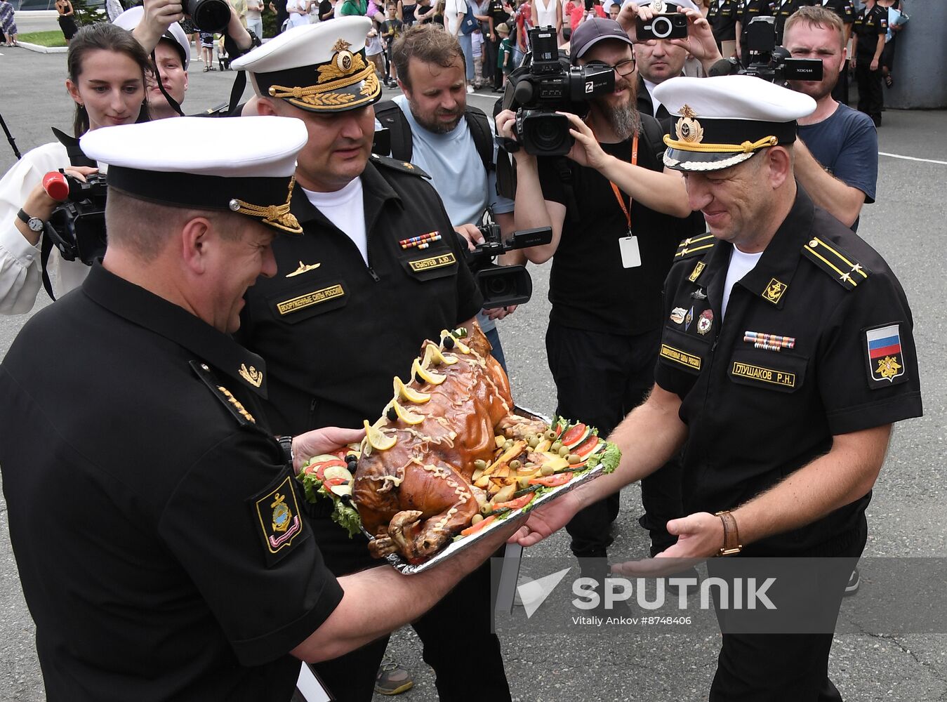 Russia Navy Warships Welcoming