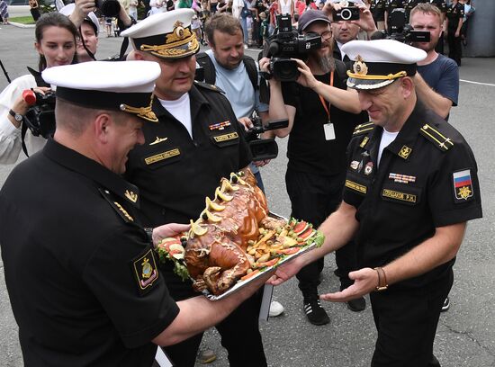 Russia Navy Warships Welcoming