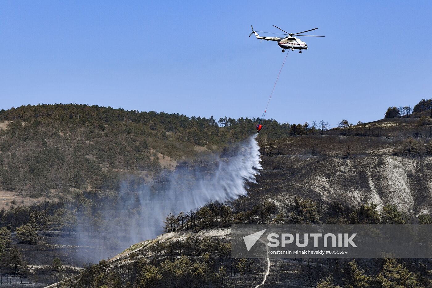 Russia Crimea Wildfire