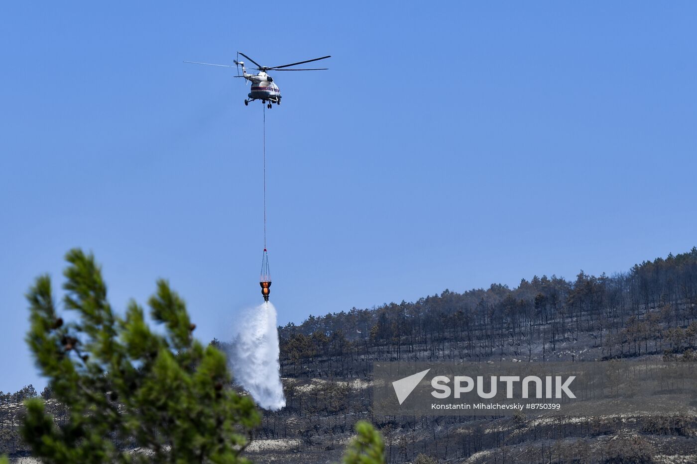 Russia Crimea Wildfire
